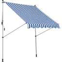 Clamp awning with hand crank