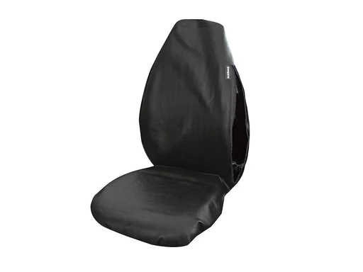 "Seat protector artificial leather, black image"