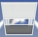 Duo insect screen & sun protection pleated blind, 134 x 160 cm for roof windows
