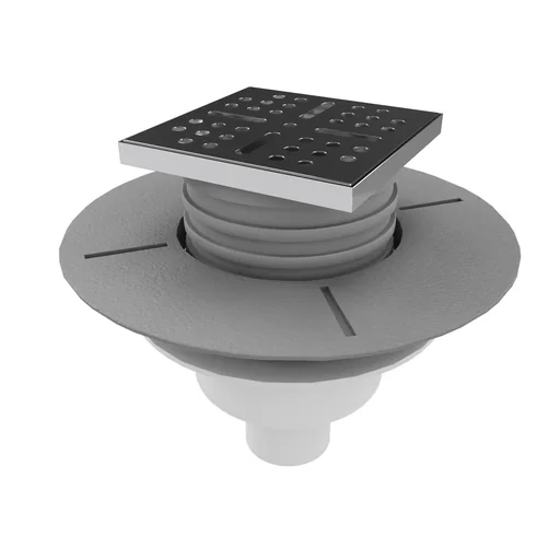 "Floor drain for shower element, vertical image"