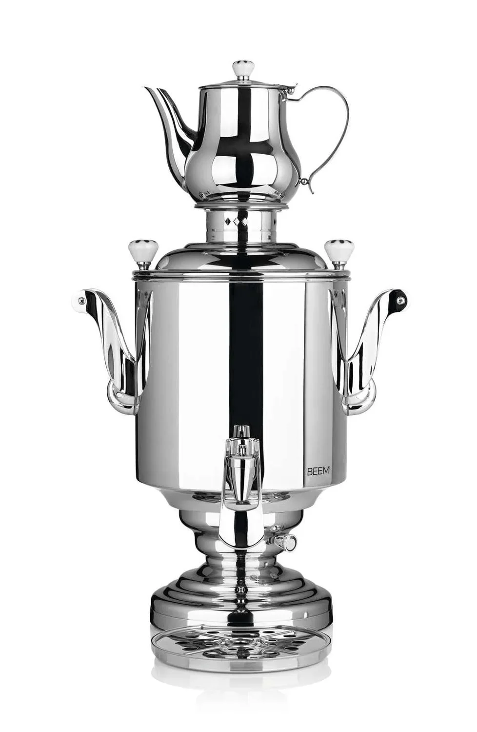 "Samovar, russian tea urn - Katharina 15L, with dispenser, stainless steel image"