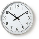 Nedis Wall Clock - 38 cm diameter with easy-to-read numbers - Silver
