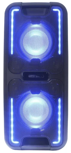 "Portable disco sound machine with Bluetooth, radio, 2x USB, AUX-IN including microphone image"