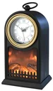 Fireplace with clock black