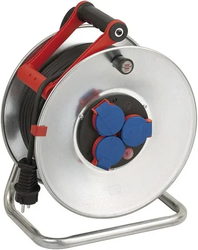 "Cable reel Garant S IP44, diameter 240mm, sheet steel, 50m black Bremaxx cable image"