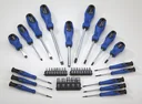 Screwdriver and bit set 39-piece