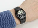 Talking digital watch with alarm and silicone strap