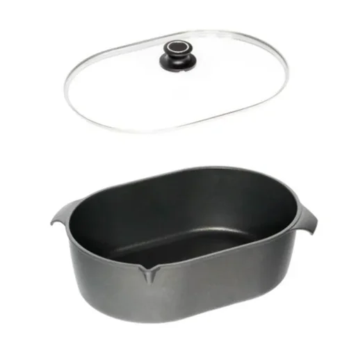 "Roasting pan with glass lid, 11.8 liters, 42 x 28 cm image"