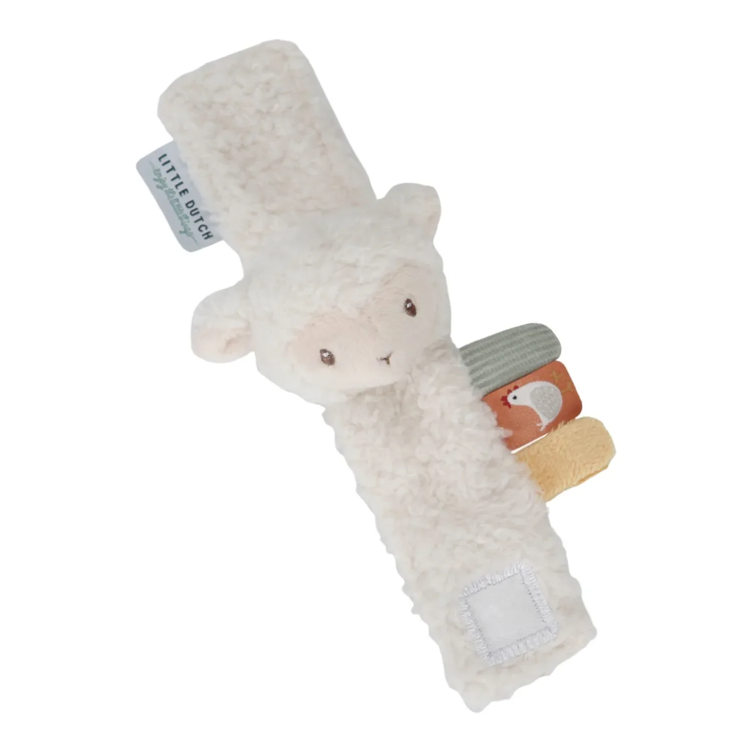 Little Dutch Wrist Rattle Little Farm - Sheep, Rattle Bracelet with Grasping Elements