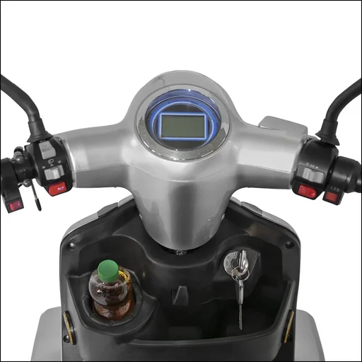 "4-wheel electric vehicle Palermo 15 km/h red including wind and weather protection image"
