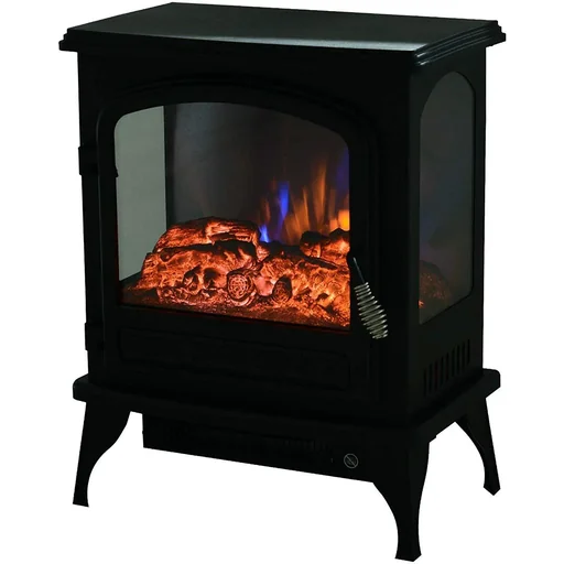 "Freestanding fireplace with flame effect image"