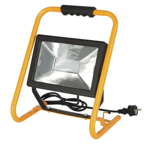 "LED construction spotlight with robust housing for indoor and outdoor use image"