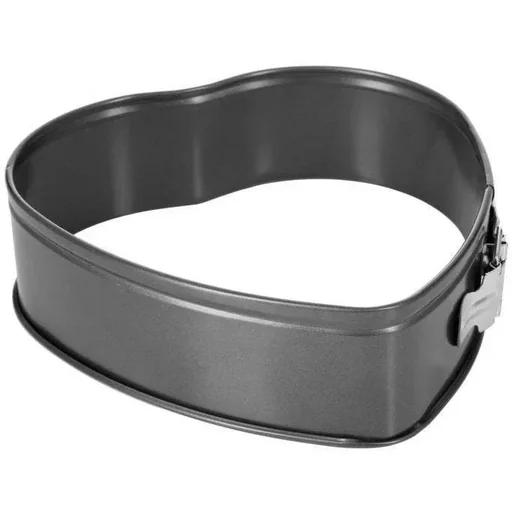 "Removable cake pan - heart shape - 24 x 23 cm - metal image"