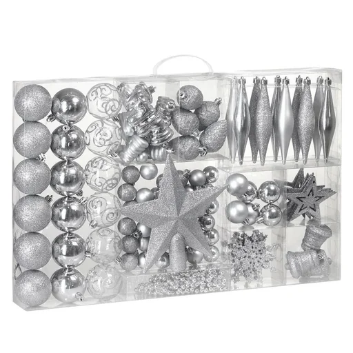 "Christmas balls - 102 pieces - silver image"