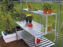 Aluminum table top, color 121 x 28 x 39 cm, color emerald