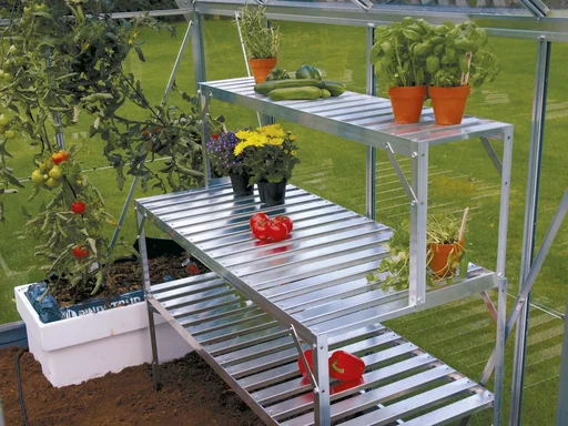"Aluminum table top, color 121 x 28 x 39 cm, color emerald image"
