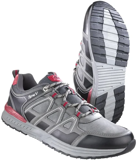 "Hiking and leisure shoe, grey/black/red, size 40 image"