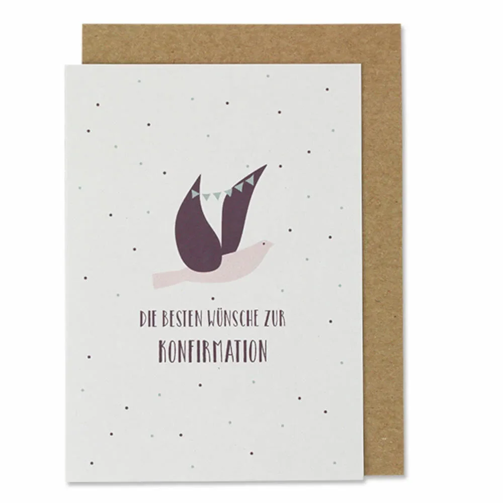"Ava & Yves Folding Card Confirmation Taube image"