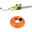Garden chainsaw - 1800 Watt - blade length 350mm + INCL Vekto extension cable 10 meters desired cable orange 2500 Watt
