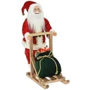 Santa Claus on Sleigh - Standing - 45cm - Red