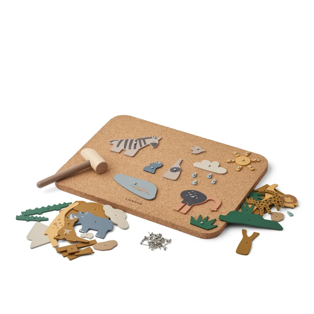 "Liewood wooden toy, bulletin board – Esteban, All together/Sandy image"