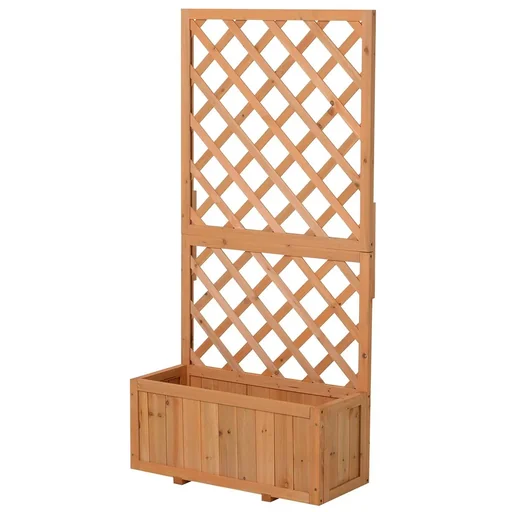 "Planter with trellis natural image"