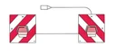 Warning sign set with 2 three-function lights, 2 pcs.