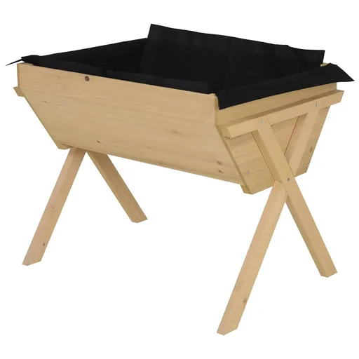 "Raised bed with natural nonwoven fabric image"