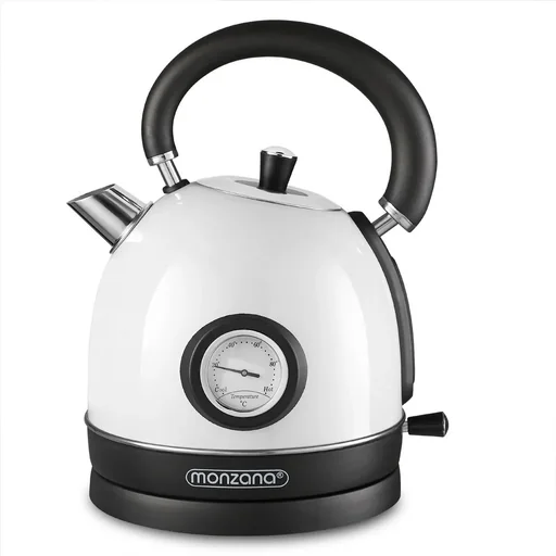 "Kettle stainless steel retro design white 1.8L - 2200W image"