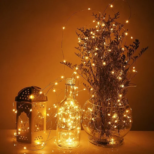 "Silver wire Christmas 200 LEDs indoor/outdoor image"
