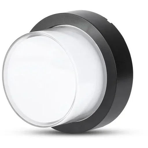 "VT-831 LED wall light - 7W - 3000K - 400 lumens - Black - Round image"