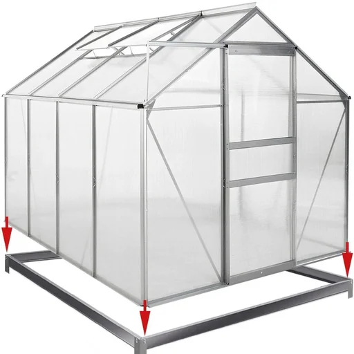 "Galvanized foundation for greenhouse 250 cm x 190 cm image"