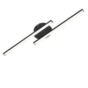 LED wall and ceiling light, 2 straight LED bars, black, 12 watts, 960 lm, 3,000 K