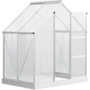 Aluminum greenhouse garden house with window door 193 x 126 x 205 cm 2.5 plant house including foundation greenhouse tomato house
