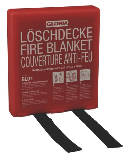 "Fire blanket GLD1- 1.2 m x 1.8 m in the hard box image"