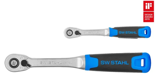 "Reversible ratchet set, 1/4" and 1/2", slim design, 2-piece image"