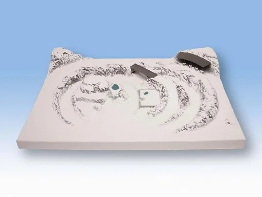 "Interlaken finished terrain - 75 x 50.5 cm, approx. 13 cm high, made of structural hard foam, Z gauge, including track plan image"