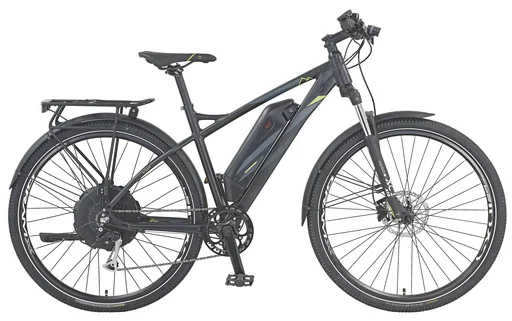 "Unisex e-bike 29 inches, frame height 48 cm, 9-speed derailleur, matte black, disc, 22.EMS.10 image"