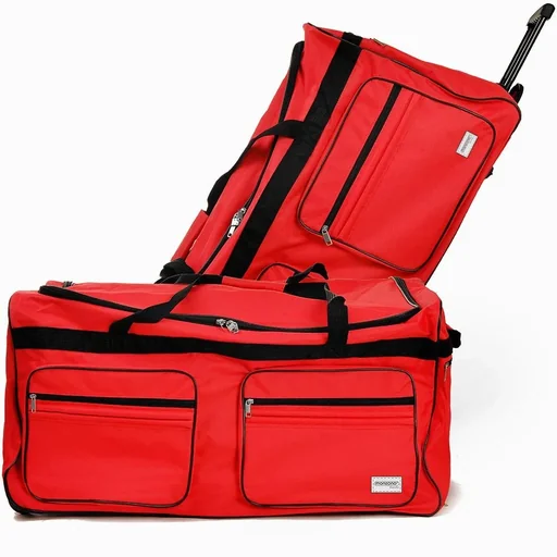 "XXL travel bag with trolley function red 160 LITERS image"