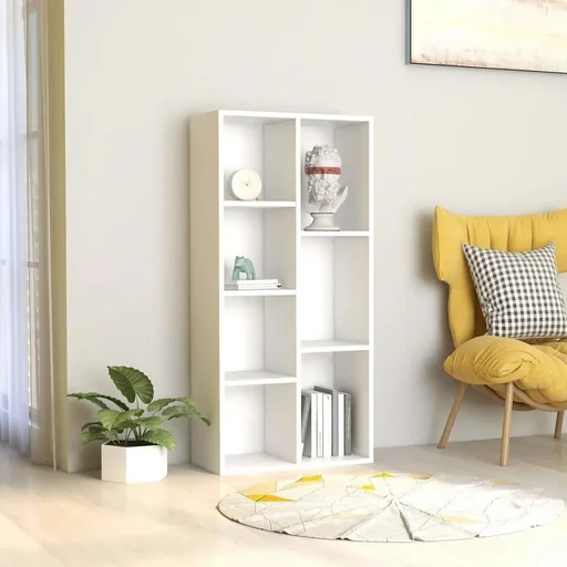"Bookcase 50x25x106 cm chipboard white image"