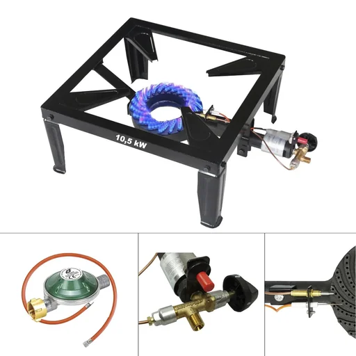 "Premium stool cooker with safety ignition and piezo ignition. image"