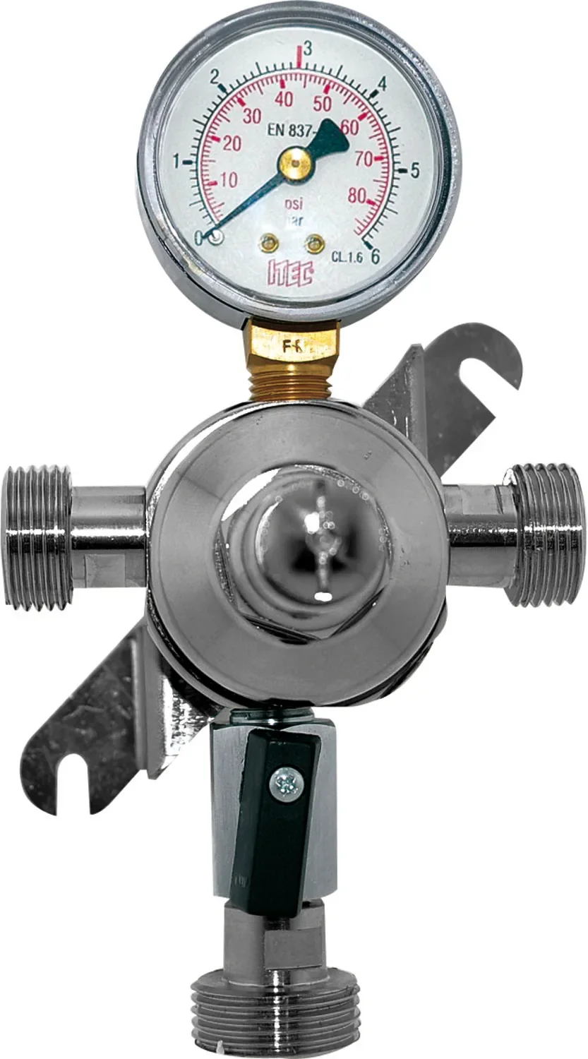 "Pressure reducer, pressure regulator intermediate - Hiwi for CO2, N2 and mixed gas (beer) 3bar image"