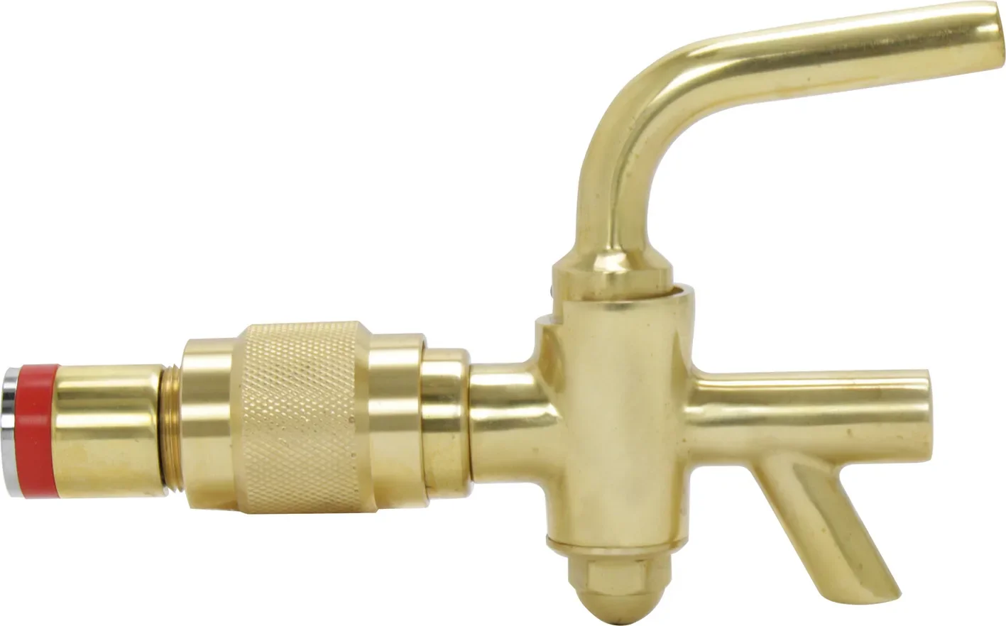 "Beer tap, compensator tap - Automatic locking device, brass image"