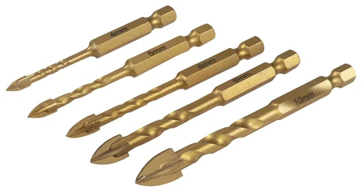 "Glass and tile drill set 5-piece image"