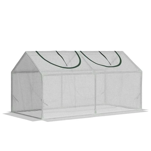 "Poly greenhouse with window PE greenhouse tomato house cooling frame 119 x 60 x 60 cm white image"