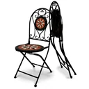 2x folding mosaic chairs Pamplona with metal frame