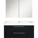 Shallow bathroom furniture 100cm - black
