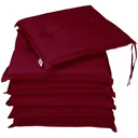 Seat cushions - set of 6 - Boston Red - 43x39x5cm