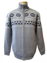 Lined cardigan, light grey, size 4XL
