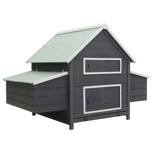 "Chicken coop 157x97x110 cm wood grey image"